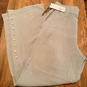 Soft Surroundings Oceo Gauze Pull On Wide Leg Pant